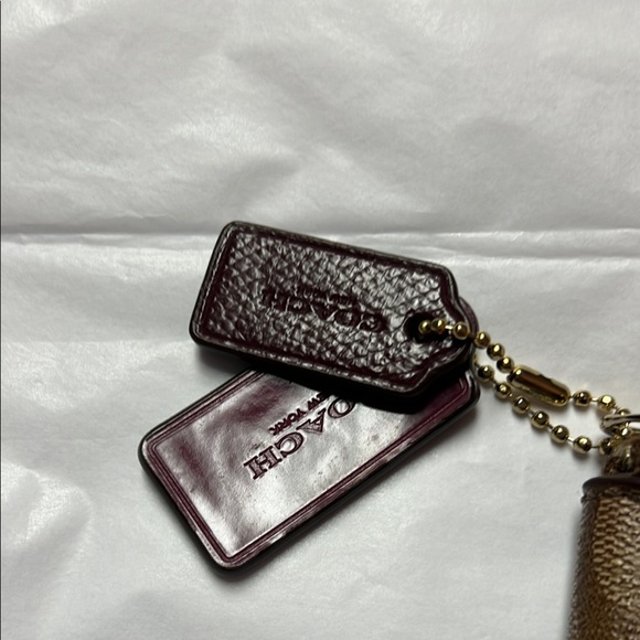 Coach Brown Clutch with Monogram Pattern and Zipper Closure - Picture 3 of 13